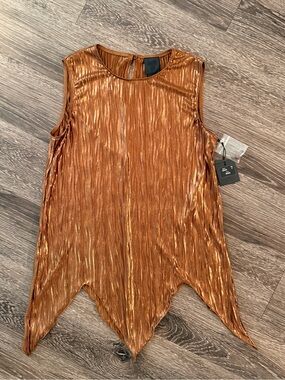 Anna Sui Pleats Sleeveless Top New